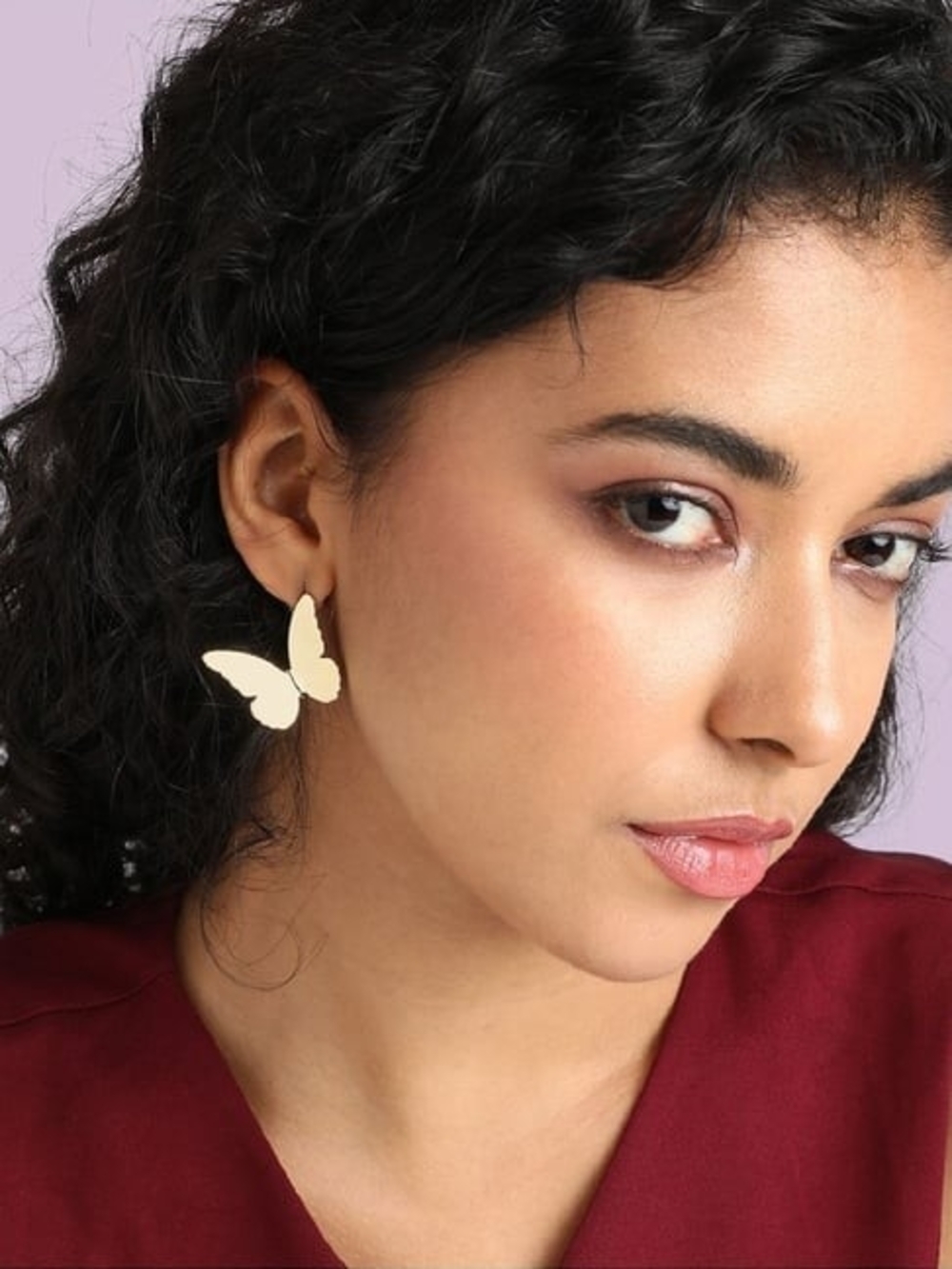 Butterfly Statement Earrings - Gold